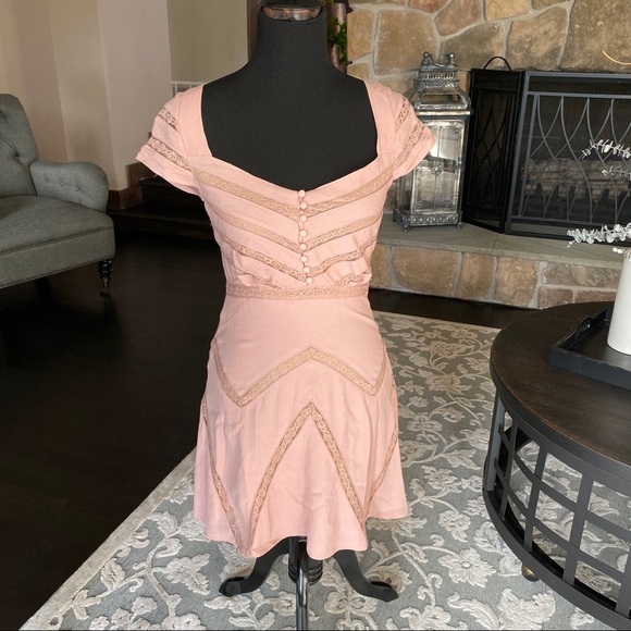 Free People Elle Mini Dress Toasted Mink Size 0 - Picture 7 of 11